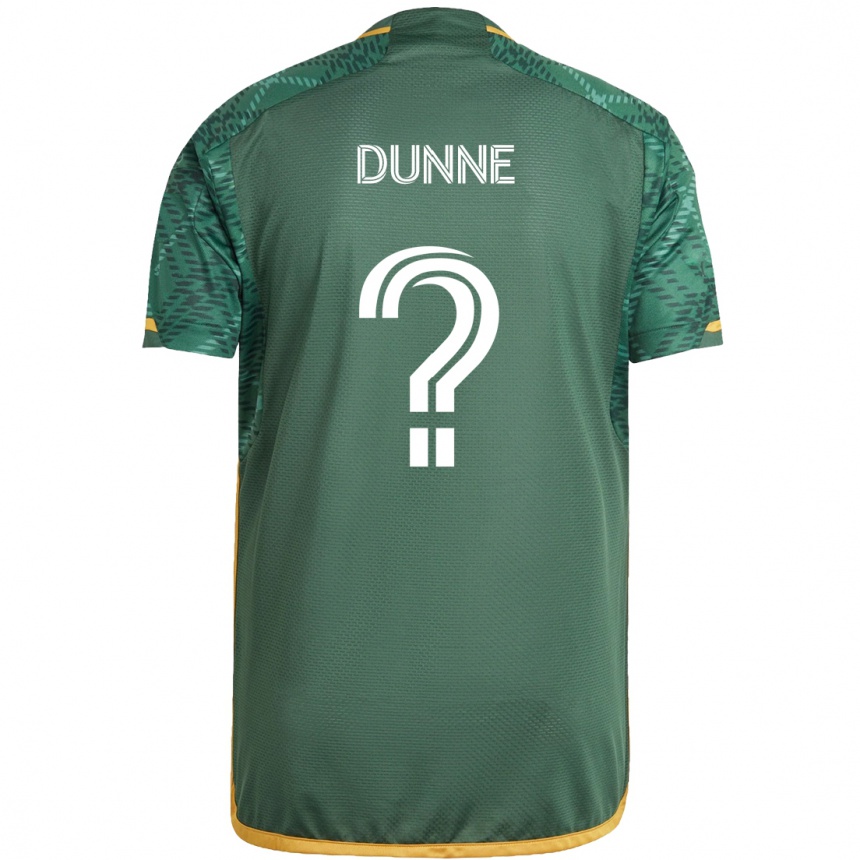 Kids Football Michael Dunne #0 Green Orange Home Jersey 2024/25 T-Shirt