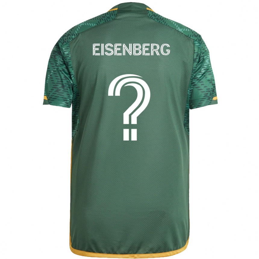 Kids Football Max Eisenberg #0 Green Orange Home Jersey 2024/25 T-Shirt