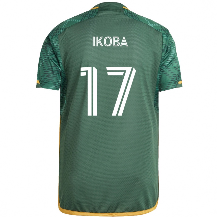 Kids Football Tega Ikoba #17 Green Orange Home Jersey 2024/25 T-Shirt