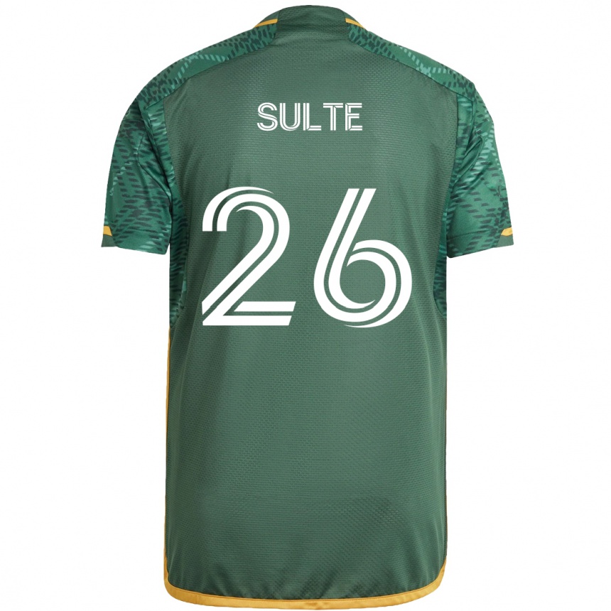 Kids Football Hunter Sulte #26 Green Orange Home Jersey 2024/25 T-Shirt