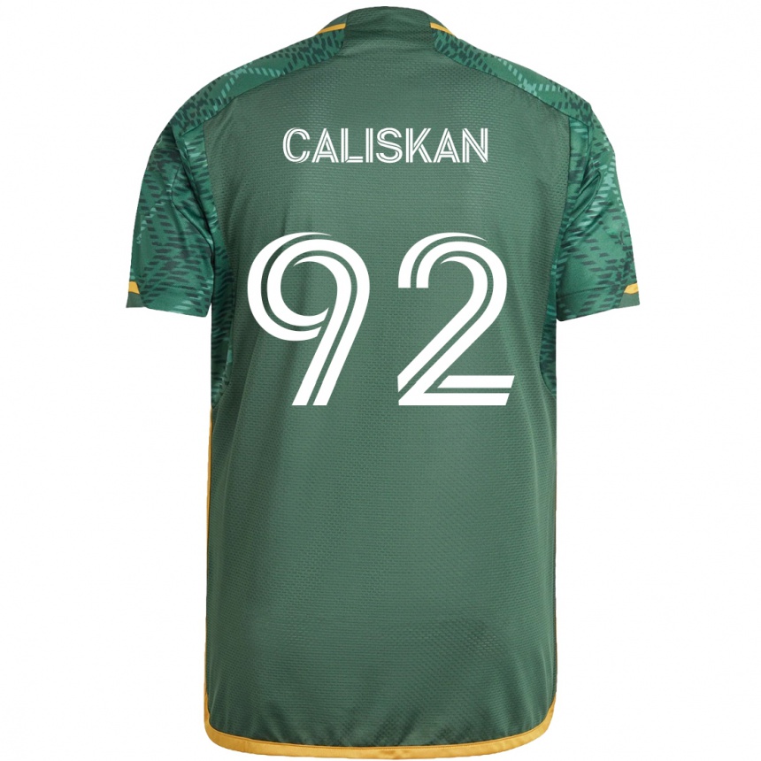 Kids Football Noel Caliskan #92 Green Orange Home Jersey 2024/25 T-Shirt