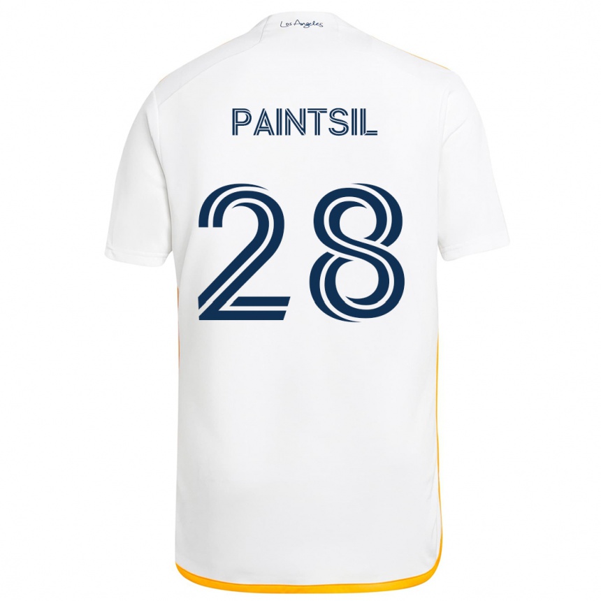 Kids Football Joseph Paintsil #28 White Yellow Home Jersey 2024/25 T-Shirt