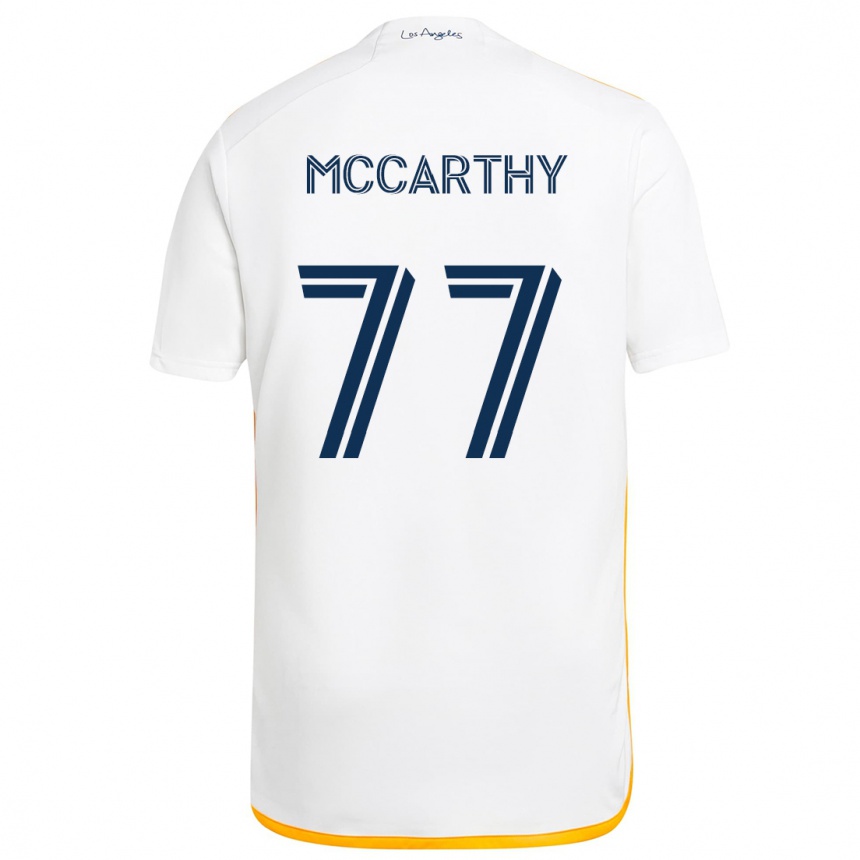 Kids Football John Mccarthy #77 White Yellow Home Jersey 2024/25 T-Shirt