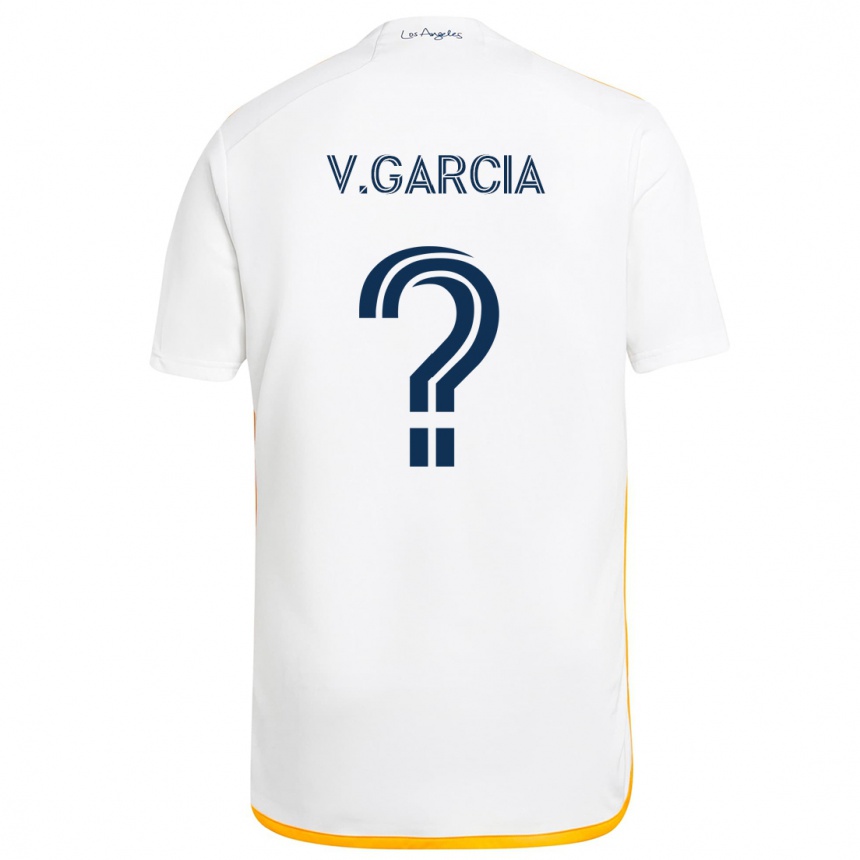 Kids Football Vicente Garcia #0 White Yellow Home Jersey 2024/25 T-Shirt