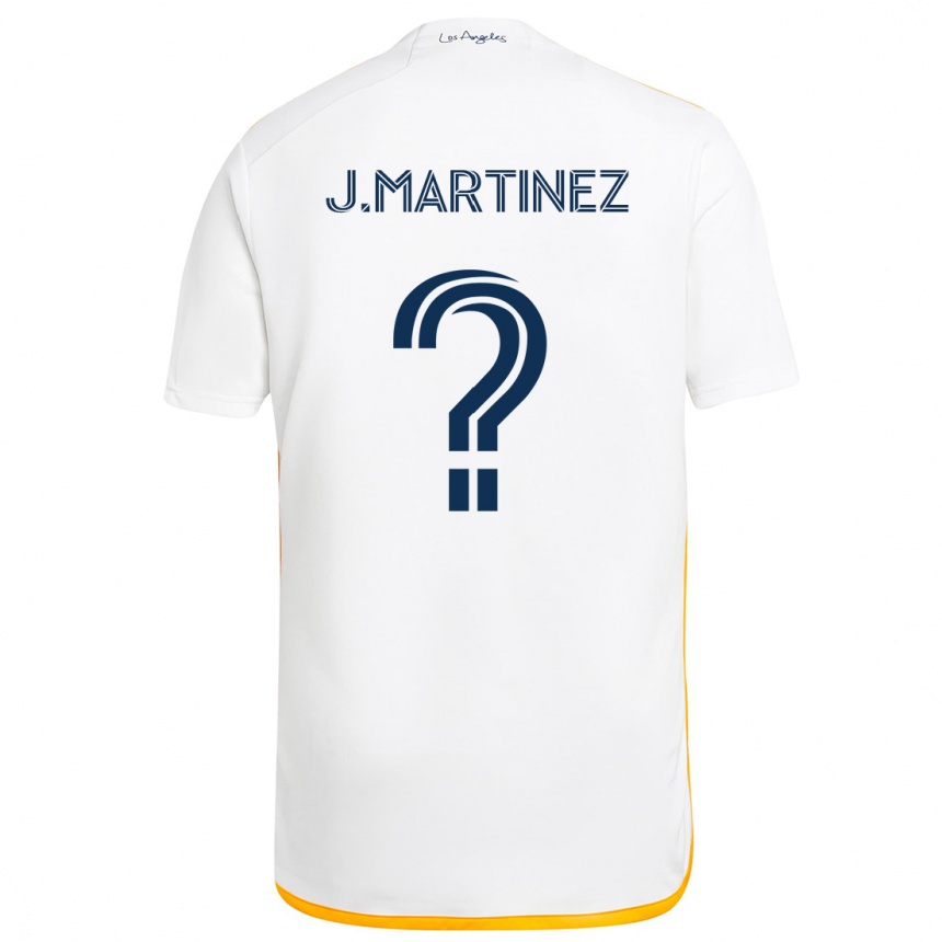 Kids Football Juan Martinez #0 White Yellow Home Jersey 2024/25 T-Shirt