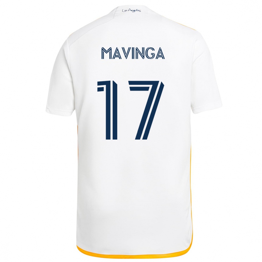 Kids Football Chris Mavinga #17 White Yellow Home Jersey 2024/25 T-Shirt