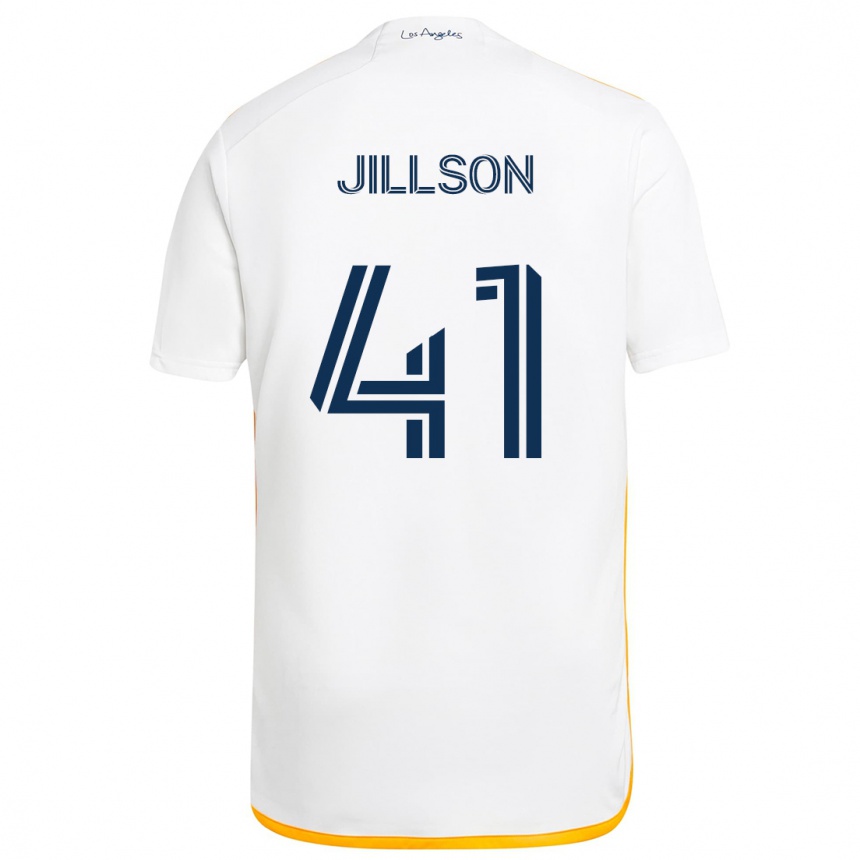 Kids Football Simon Jillson #41 White Yellow Home Jersey 2024/25 T-Shirt