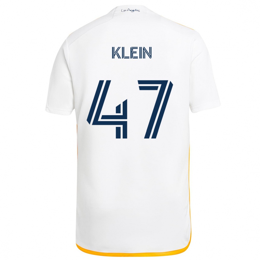 Kids Football Carson Klein #47 White Yellow Home Jersey 2024/25 T-Shirt