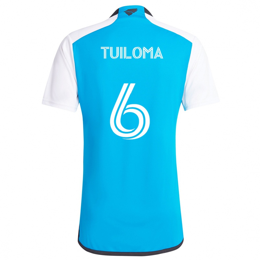 Kids Football Bill Tuiloma #6 Blue White Home Jersey 2024/25 T-Shirt