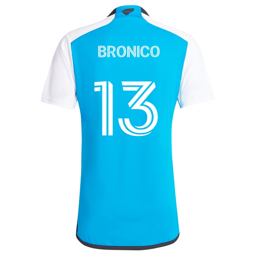 Kids Football Brandt Bronico #13 Blue White Home Jersey 2024/25 T-Shirt