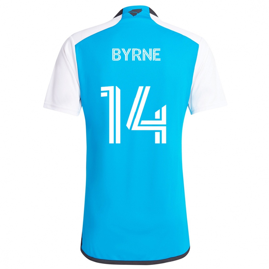 Kids Football Nathan Byrne #14 Blue White Home Jersey 2024/25 T-Shirt