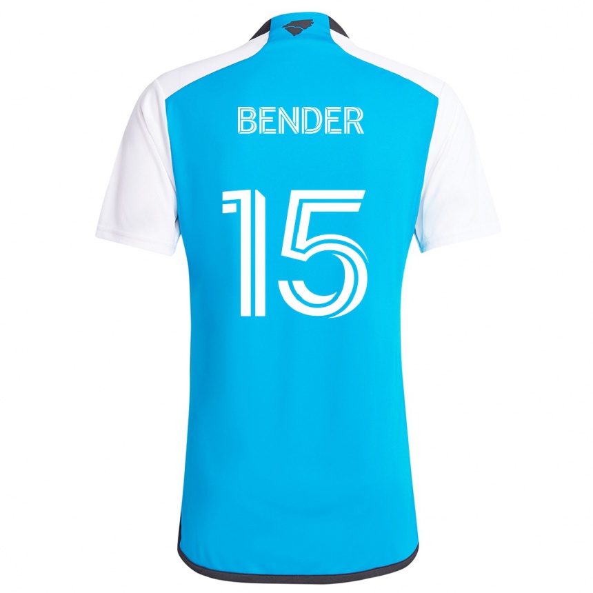 Kids Football Ben Bender #15 Blue White Home Jersey 2024/25 T-Shirt