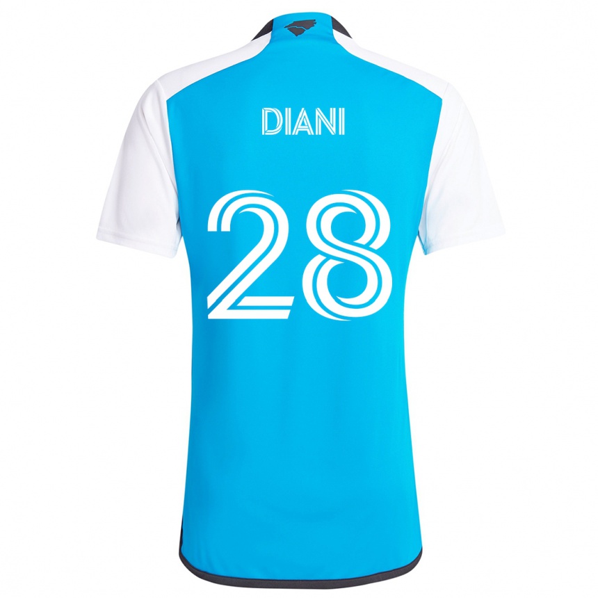 Kids Football Djibril Diani #28 Blue White Home Jersey 2024/25 T-Shirt