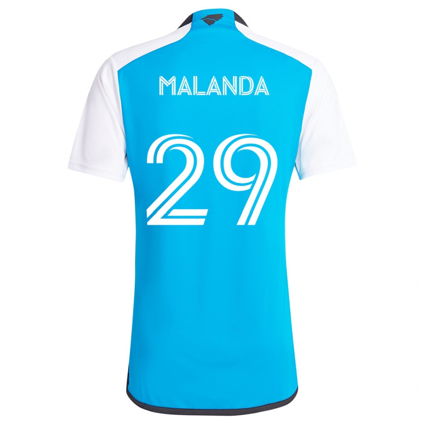 Kids Football Adilson Malanda #29 Blue White Home Jersey 2024/25 T-Shirt