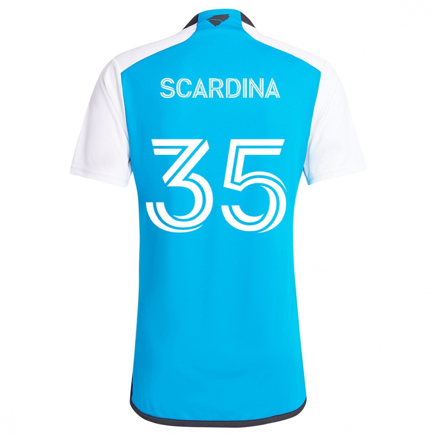 Kids Football Nick Scardina #35 Blue White Home Jersey 2024/25 T-Shirt