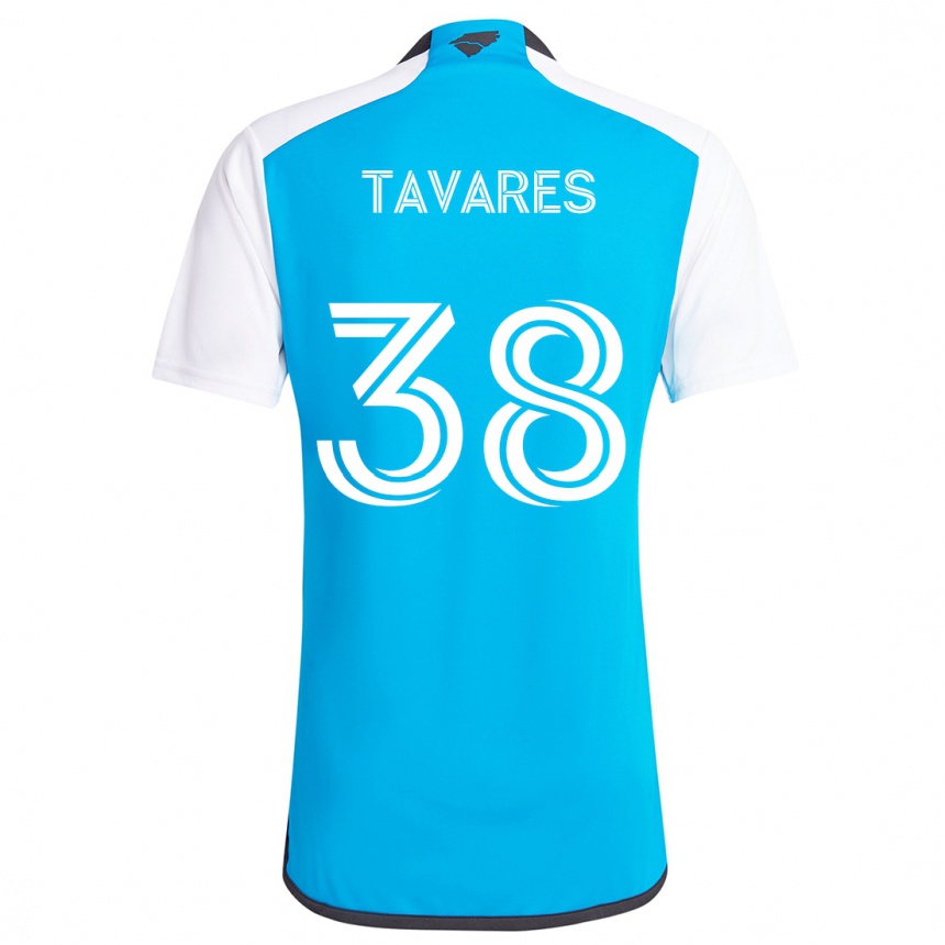 Kids Football Iuri Tavares #38 Blue White Home Jersey 2024/25 T-Shirt