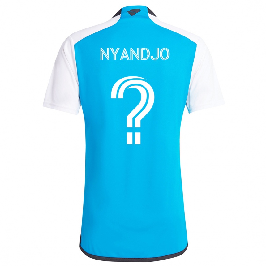 Kids Football James Nyandjo #0 Blue White Home Jersey 2024/25 T-Shirt