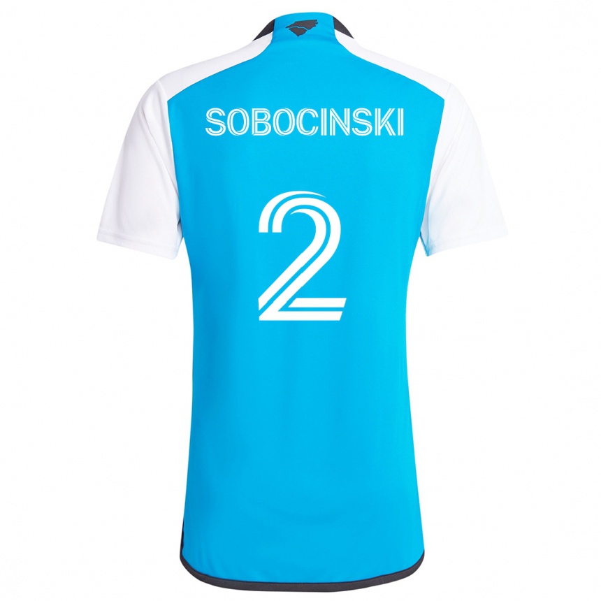 Kids Football Jan Sobocinski #2 Blue White Home Jersey 2024/25 T-Shirt