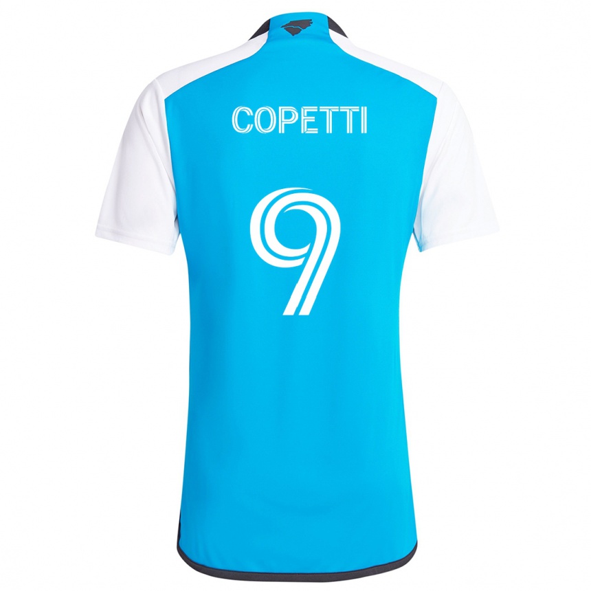 Kids Football Enzo Copetti #9 Blue White Home Jersey 2024/25 T-Shirt