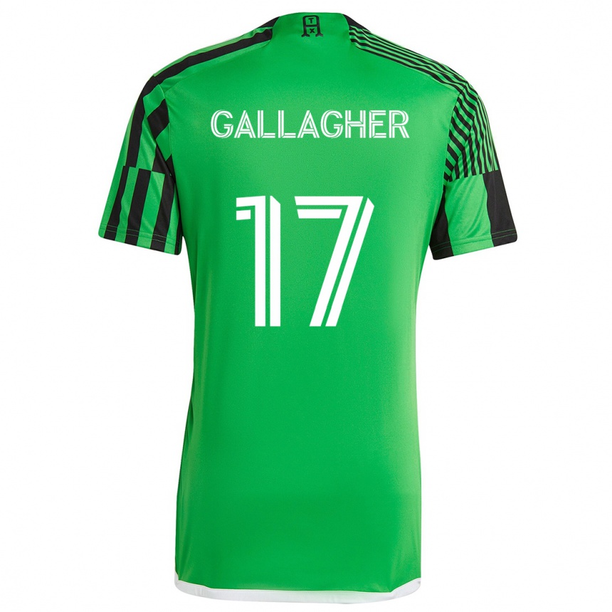 Kids Football Jon Gallagher #17 Green Black Home Jersey 2024/25 T-Shirt