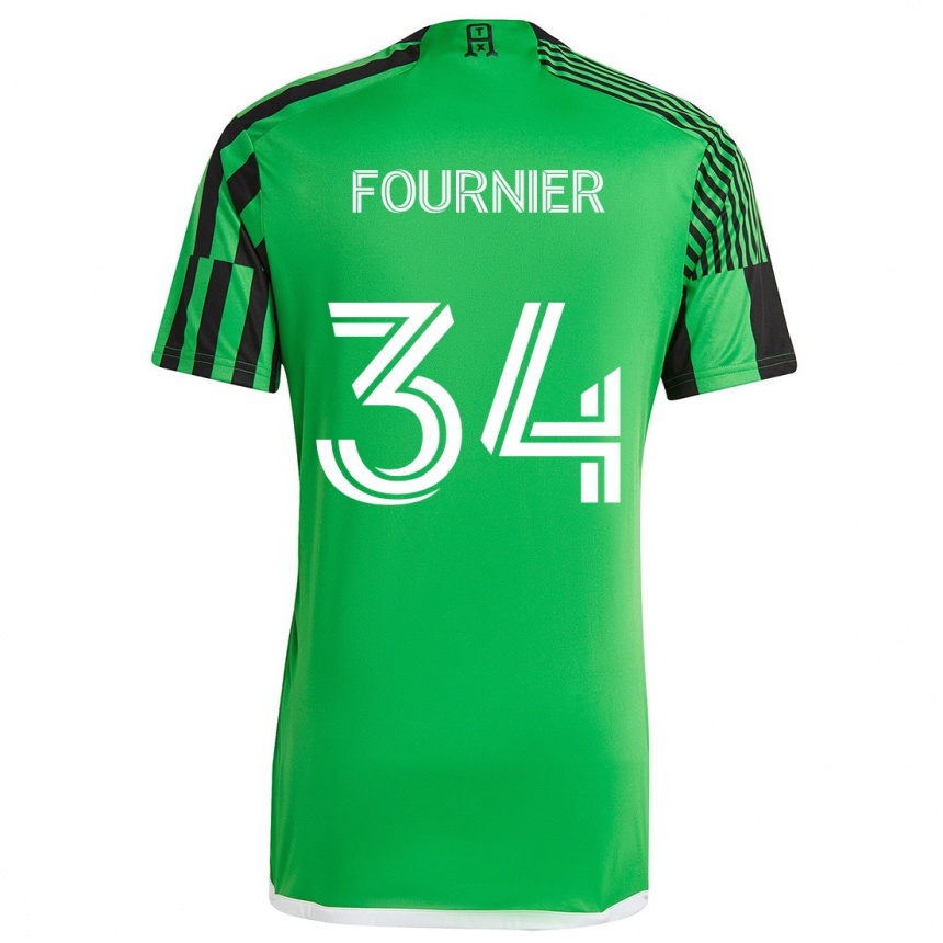 Kids Football Drake Fournier #34 Green Black Home Jersey 2024/25 T-Shirt