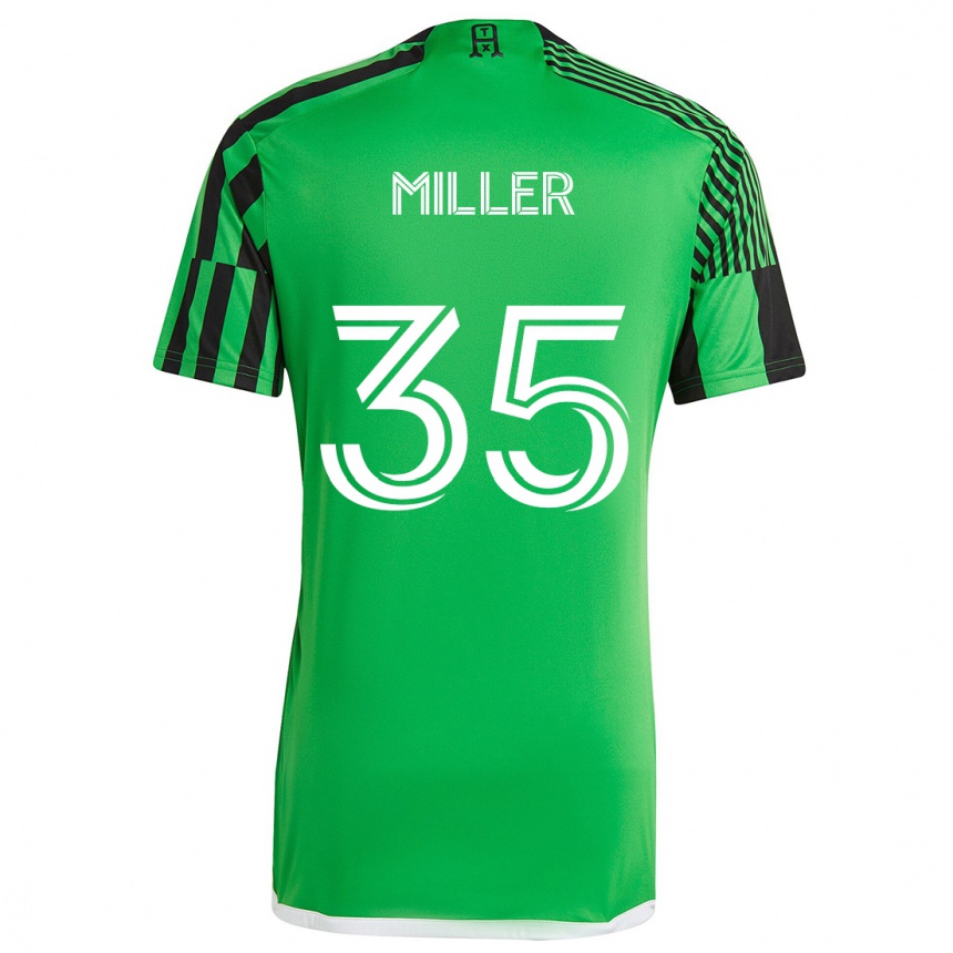 Kids Football Mason Miller #35 Green Black Home Jersey 2024/25 T-Shirt