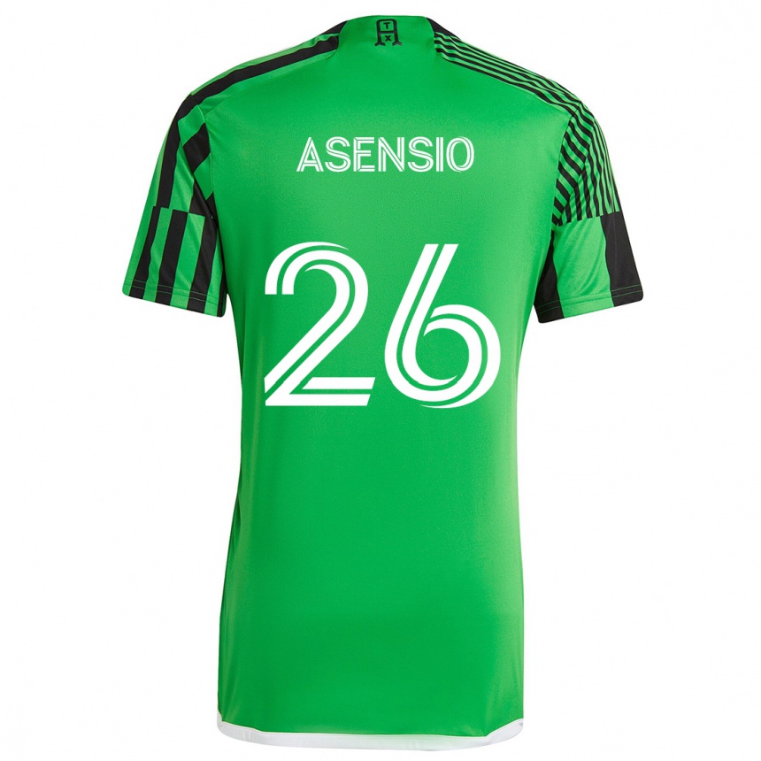 Kids Football Charlie Asensio #26 Green Black Home Jersey 2024/25 T-Shirt