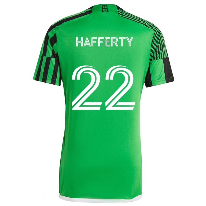 Kids Football Joe Hafferty #22 Green Black Home Jersey 2024/25 T-Shirt