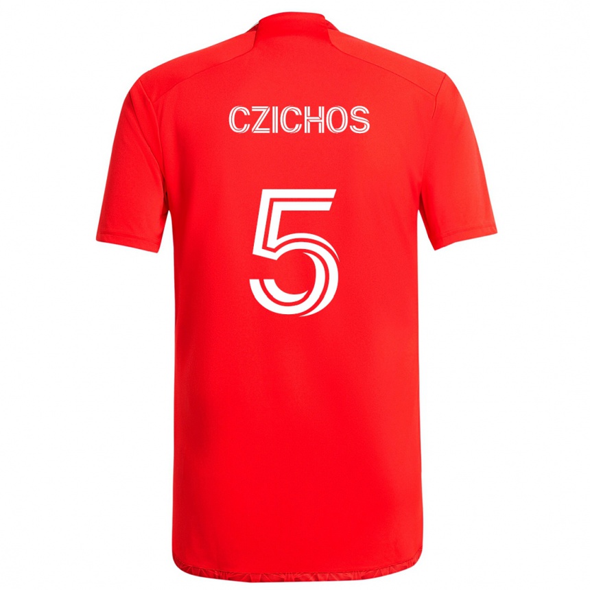 Kids Football Rafael Czichos #5 Red White Home Jersey 2024/25 T-Shirt