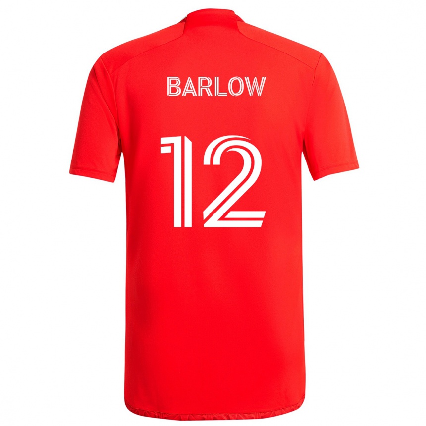 Kids Football Tom Barlow #12 Red White Home Jersey 2024/25 T-Shirt