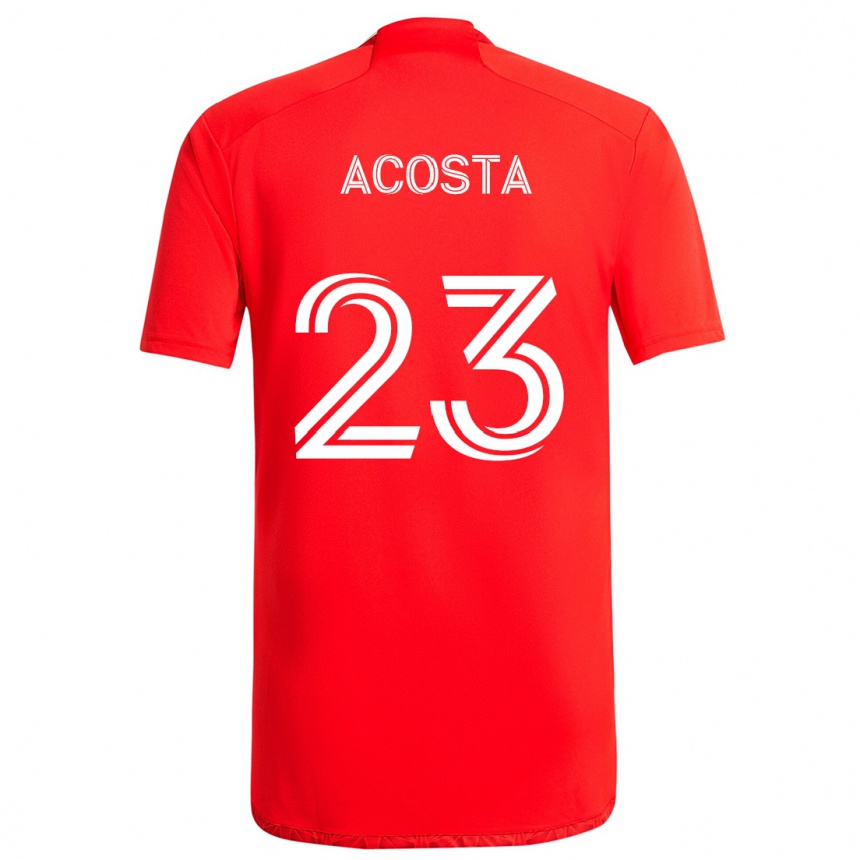 Kids Football Kellyn Acosta #23 Red White Home Jersey 2024/25 T-Shirt