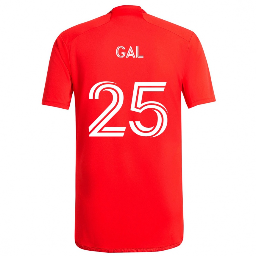 Kids Football Jeff Gal #25 Red White Home Jersey 2024/25 T-Shirt