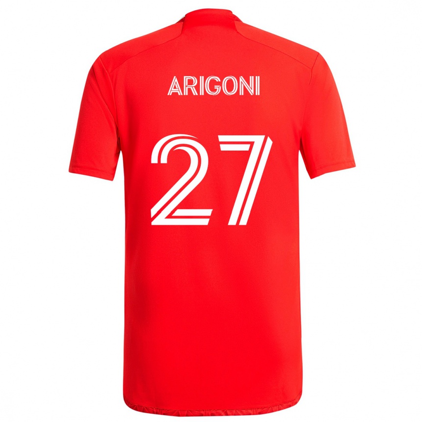 Kids Football Allan Arigoni #27 Red White Home Jersey 2024/25 T-Shirt