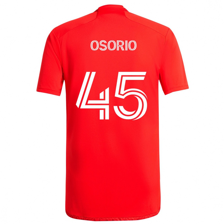 Kids Football Harold Osorio #45 Red White Home Jersey 2024/25 T-Shirt