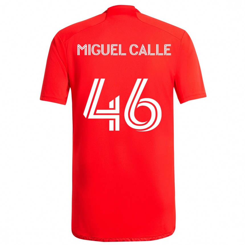 Kids Football Juan Miguel Calle #46 Red White Home Jersey 2024/25 T-Shirt