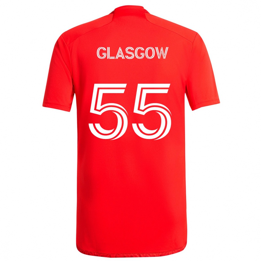 Kids Football Omari Glasgow #55 Red White Home Jersey 2024/25 T-Shirt