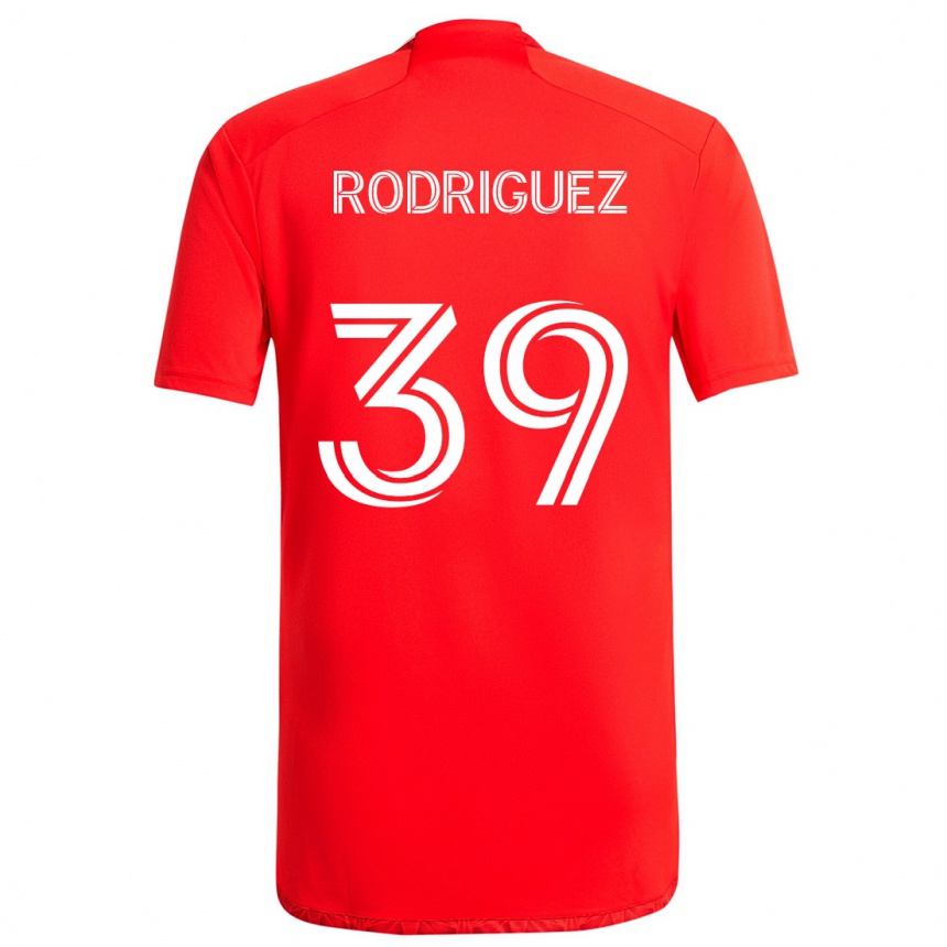 Kids Football Allan Rodriguez #39 Red White Home Jersey 2024/25 T-Shirt