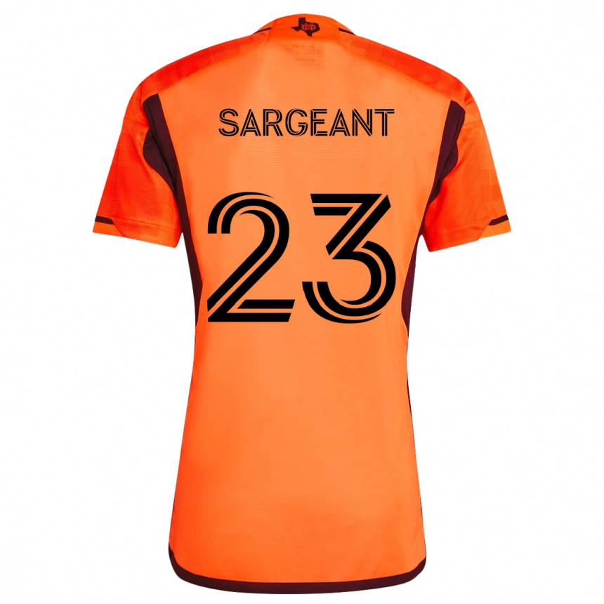 Kids Football Kieran Sargeant #23 Orange Black Home Jersey 2024/25 T-Shirt