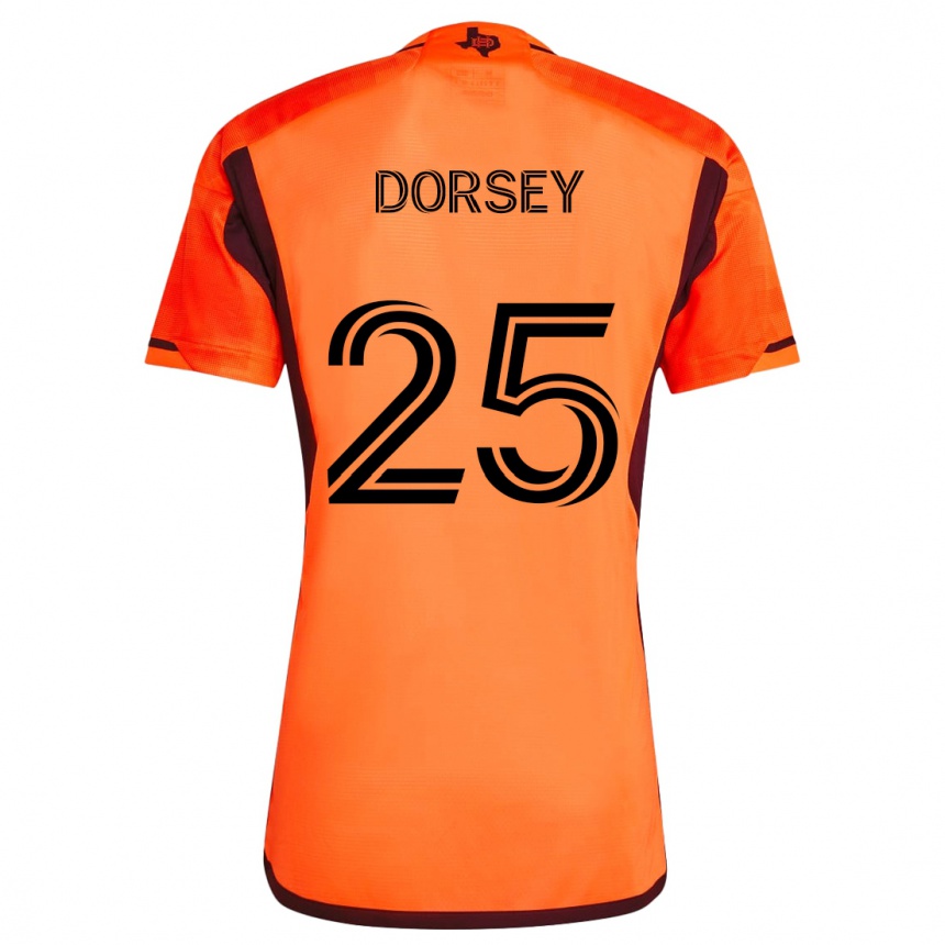 Kids Football Griffin Dorsey #25 Orange Black Home Jersey 2024/25 T-Shirt