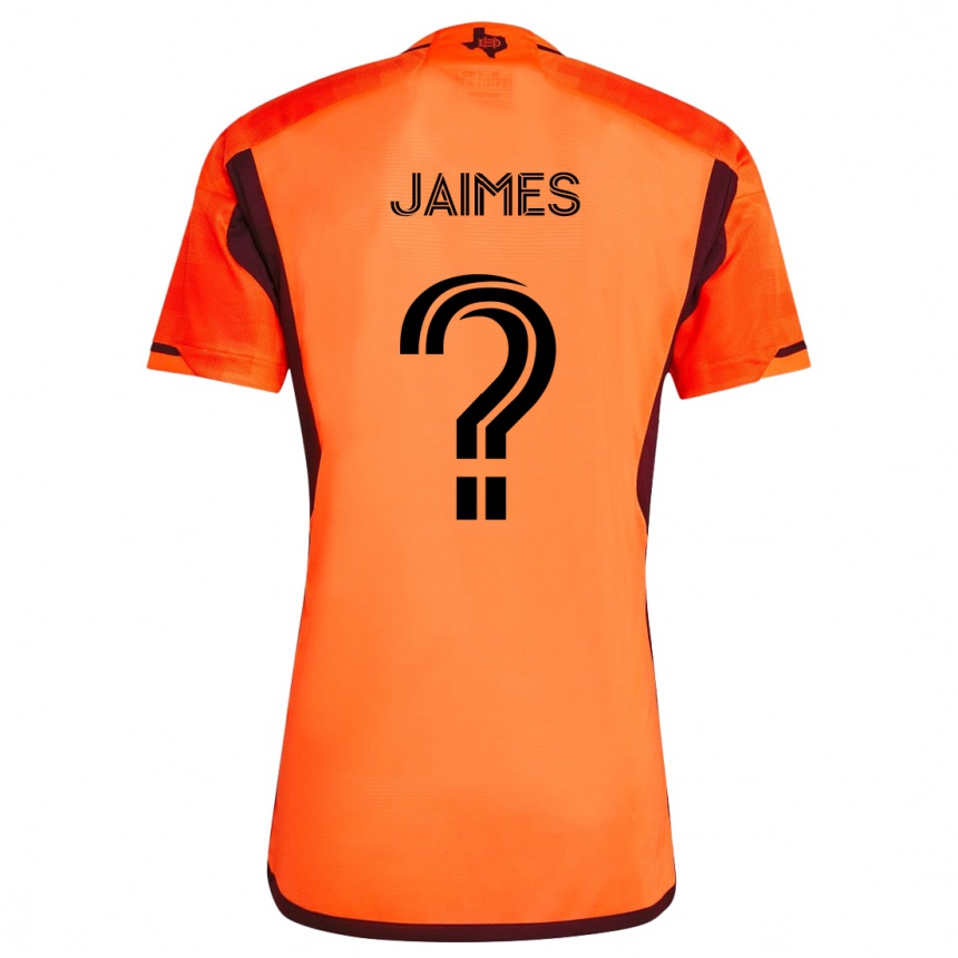 Kids Football Angel Jaimes #0 Orange Black Home Jersey 2024/25 T-Shirt