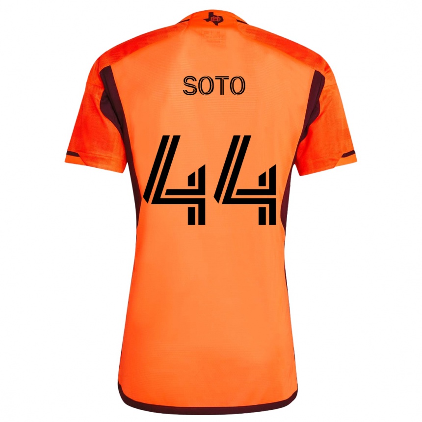 Kids Football Ezekiel Soto #44 Orange Black Home Jersey 2024/25 T-Shirt