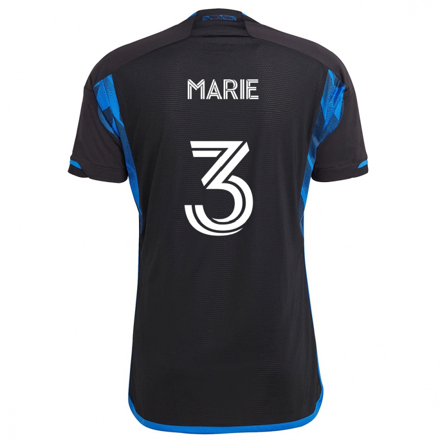 Kids Football Paul Marie #3 Blue Black Home Jersey 2024/25 T-Shirt