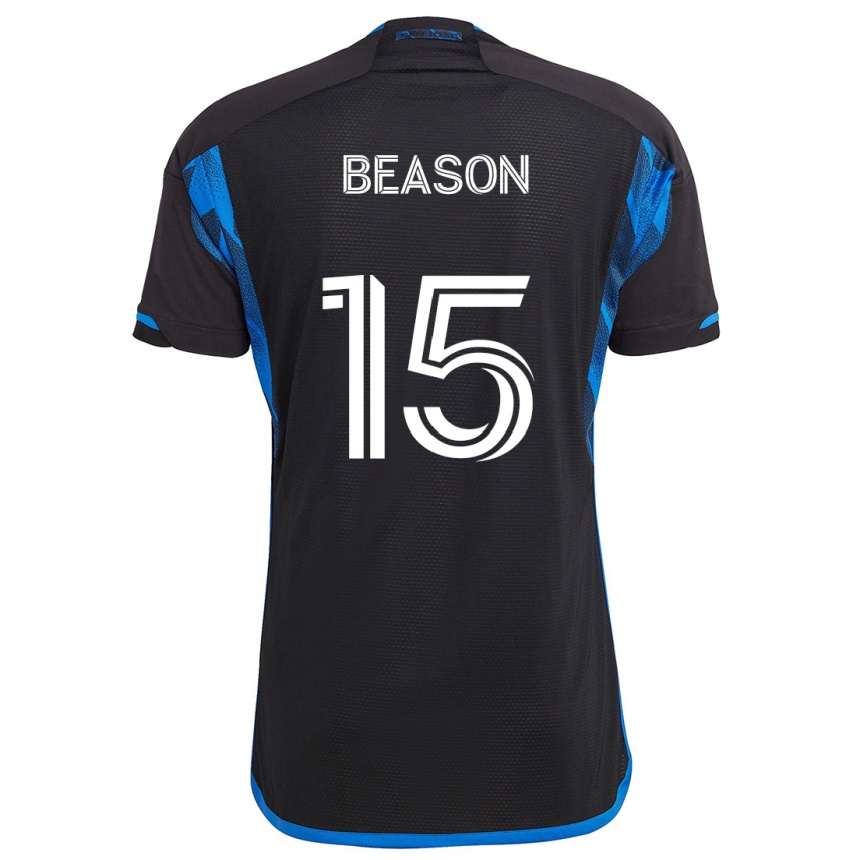 Kids Football Tanner Beason #15 Blue Black Home Jersey 2024/25 T-Shirt