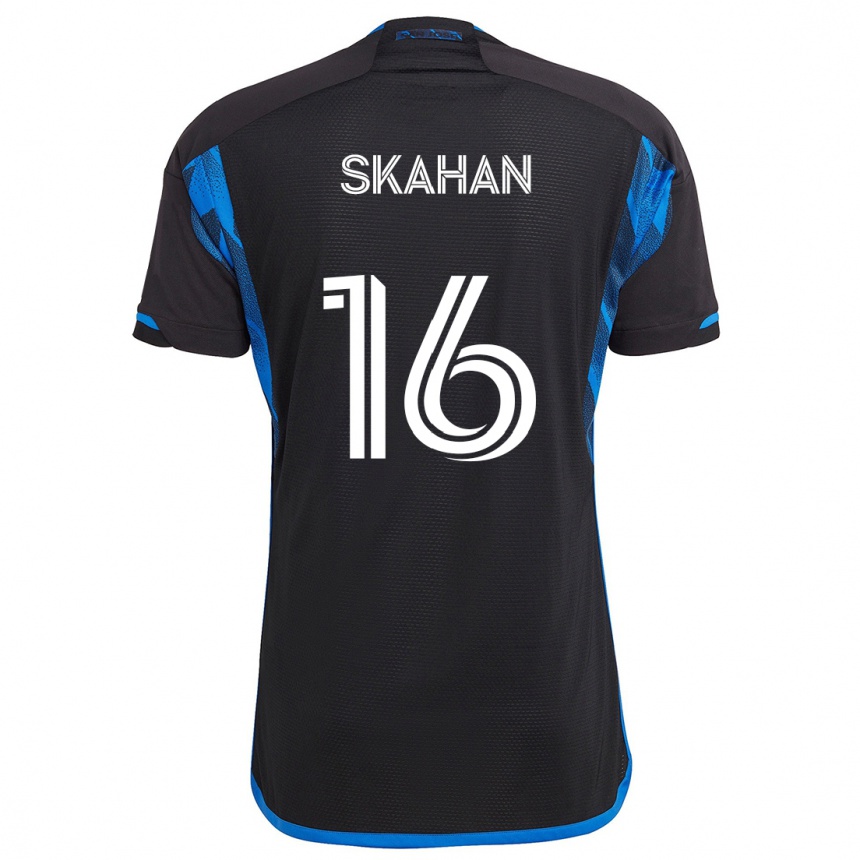 Kids Football Jack Skahan #16 Blue Black Home Jersey 2024/25 T-Shirt