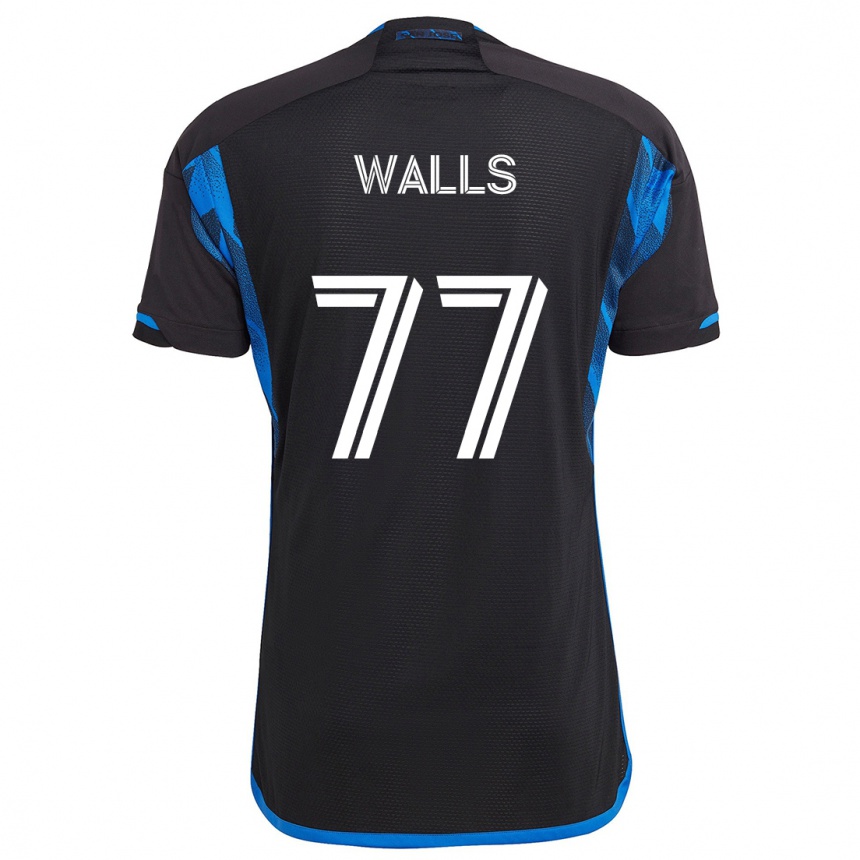 Kids Football Casey Walls #77 Blue Black Home Jersey 2024/25 T-Shirt