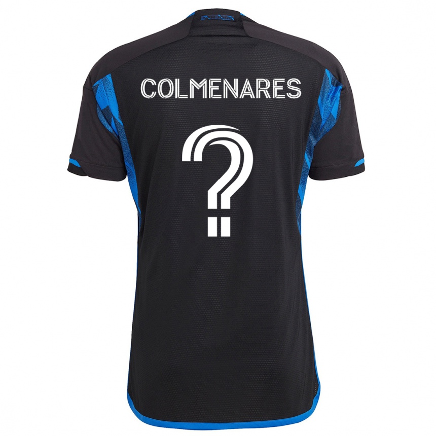 Kids Football Mateo Colmenares #0 Blue Black Home Jersey 2024/25 T-Shirt