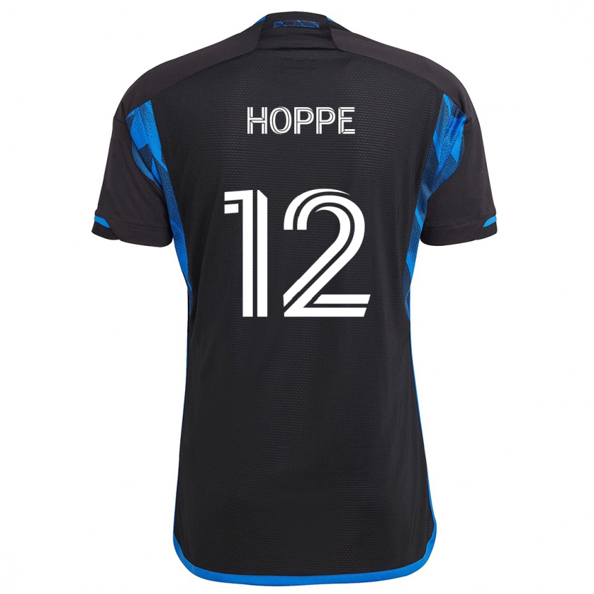 Kids Football Matthew Hoppe #12 Blue Black Home Jersey 2024/25 T-Shirt