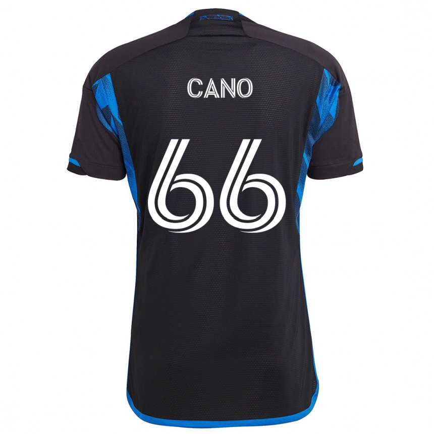 Kids Football Alejandro Cano #66 Blue Black Home Jersey 2024/25 T-Shirt