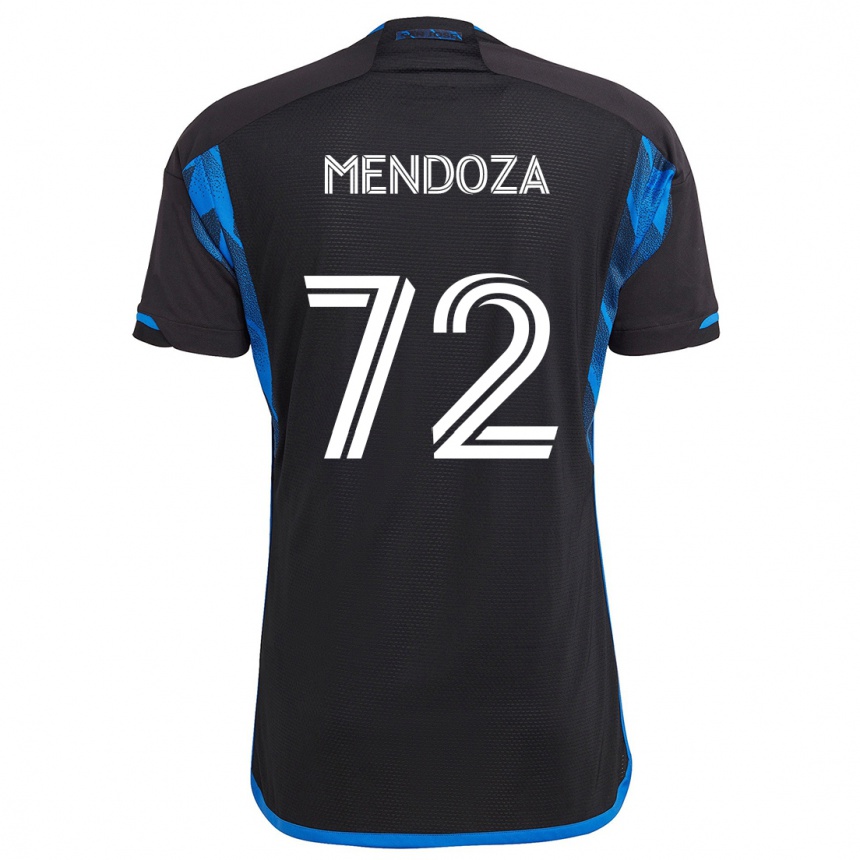 Kids Football Edwyn Mendoza #72 Blue Black Home Jersey 2024/25 T-Shirt