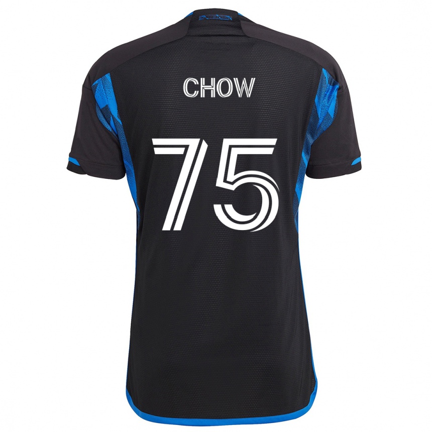 Kids Football Alex Chow #75 Blue Black Home Jersey 2024/25 T-Shirt